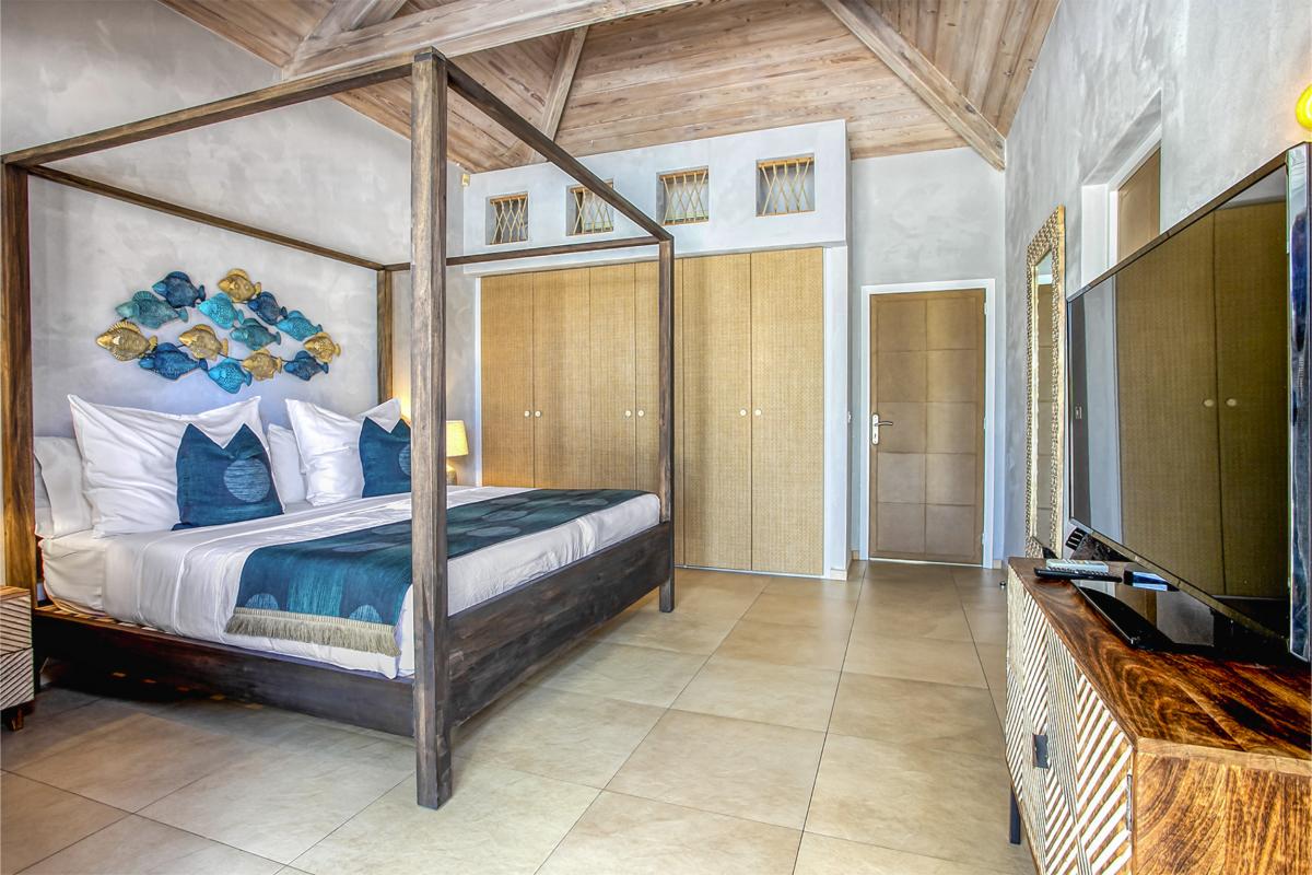 26-LesPalmiersBleus_Bedroom2_Location villa avec piscine terres basses saint martin